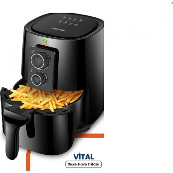 GOLDMASTER GM 7477 VİTAL 3.8L AİRFRYER YAĞSIZ KIZARTMA SICAK HAVA FRİTÖZ