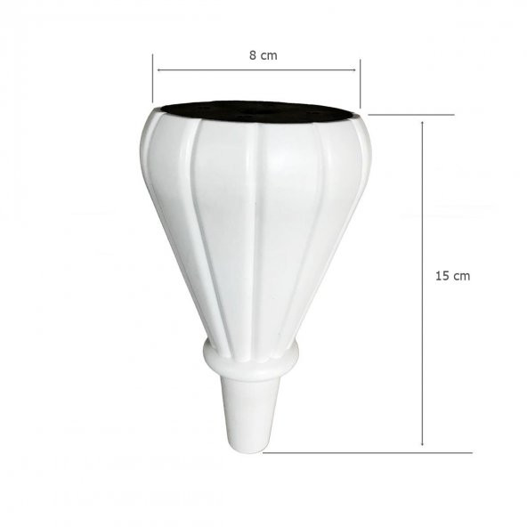 Sultan Lükens Ayak Dolap Koltuk Mobilya Ayağı Beyaz 15 cm - 2