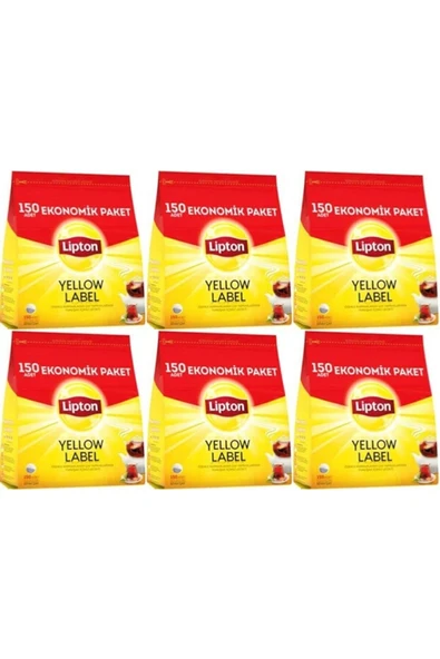 Lipton Yellow Label 3.2 gr 150li 6 Adet Demlik Poşet Çay - 2