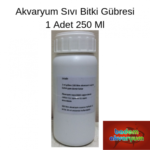 Akvaryum Sıvı Bitki Gübresi 1 Adet 250 Ml Excel