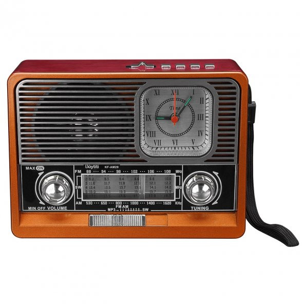 MİKADO MDR-105BT AHŞAP UB-TF DESTEKLİ BLUETOOTH FM-AM-SW 8 BAND KLASİK RADYO - 3