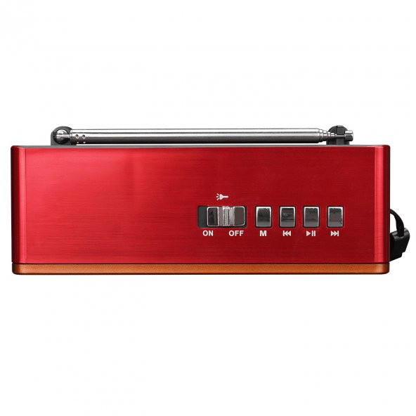 MİKADO MDR-105BT AHŞAP UB-TF DESTEKLİ BLUETOOTH FM-AM-SW 8 BAND KLASİK RADYO - 5
