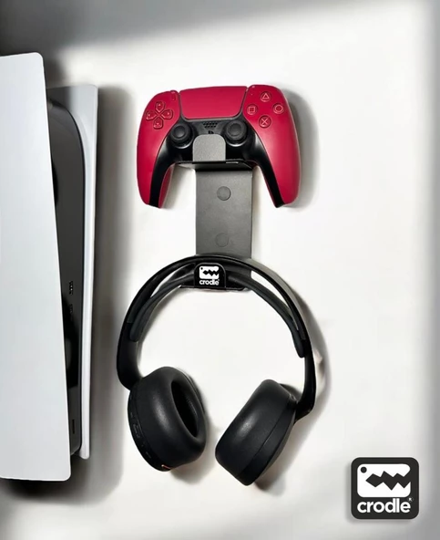 Duvara Monte Edilebilen Gaming Ps4 Ps5 Xbox Joystick Controller Tutucu Ve Kulaklık Standı - 4