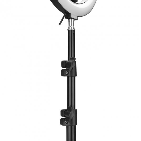 ASONIC AS-SF200 10 İNÇ 120 CM TRİPODLU TELEFON TUTUCULU YOUTUBER MAKYAJ HALKA  LED IŞIK - 4