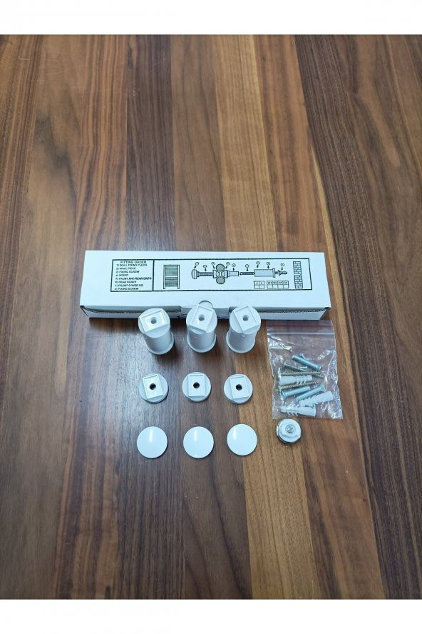 Toprak Havlupan Beyaz Renk 3 Lü Havlupan Montaj Seti - 3