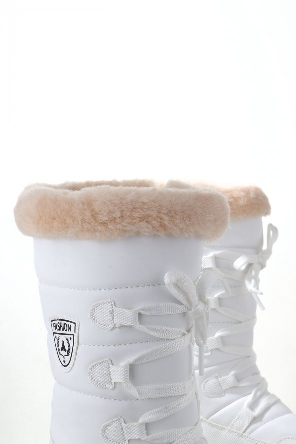 Vojo Mia Termal Kürklü Fermuarlı Kadın Kar Botu - 6