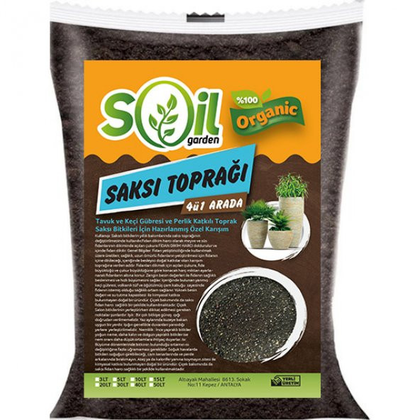 Soil Garden Saksı Toprağı 4ü bir arada 40 lt