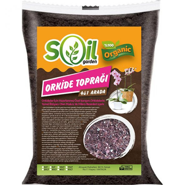 Soil Garden ORKİDE TOPRAĞI ZENGİNLEŞTİRİLMİŞ 5 lt