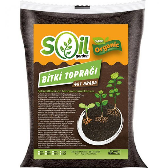 Soil Garden Bitki Toprağı 4ü bir arada 50 lt