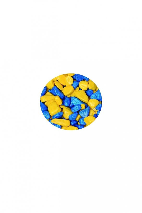 Sarı Lacivert Fanus Çakılı 2 Paket (350gr+350gr) - 2