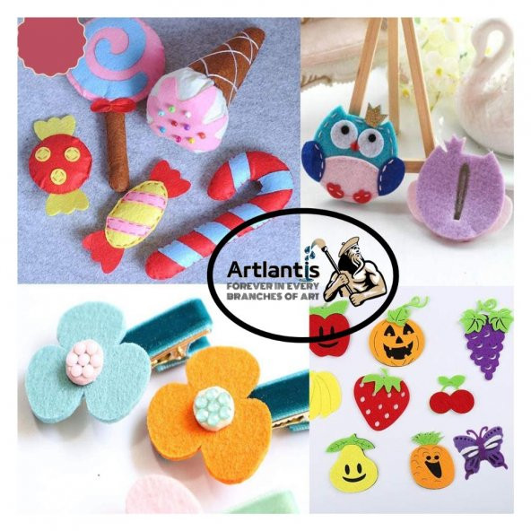 Turuncu Keçe A4 2 mm 20x30 cm 5 li 1 Paket Okul Kreş Etkinlik - 4