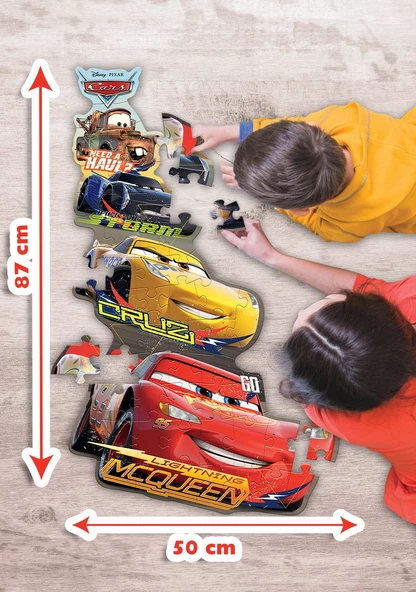 Disney Cars (Arabalar) XL Dev Yer Puzzle/Yapboz (52 Parça) - Resim 2