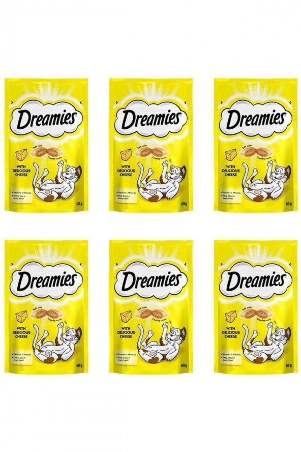 Dreamies Peynirli Kedi Ödül Maması 6'lı (6x60 gr)
