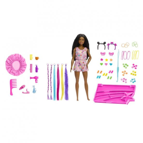 Mattel Barbie Brooklyn Eğlenceli Saçlar Oyun Seti HHM39
