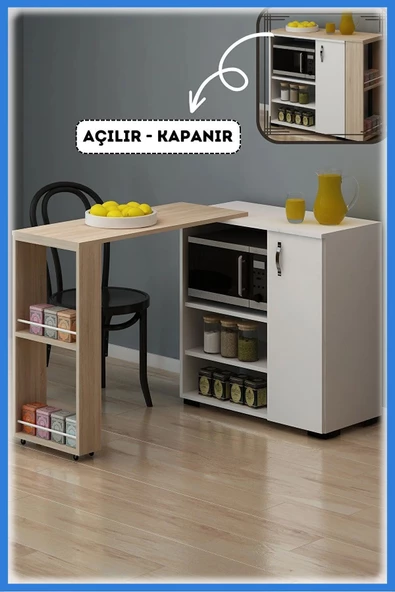 Fly Mobilya Serose Açılır Masalı Çok Amaçlı Dolap