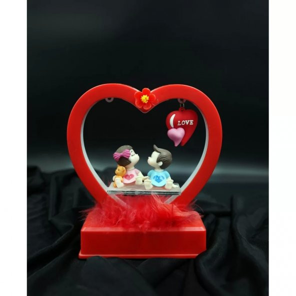 Kırmızı Kalpli Süs Biblo - 2