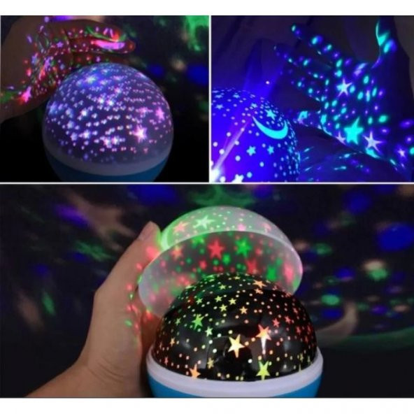 Motorlu Döner Ledli Star Master Gökyüzü projeksiyon lamba - 3