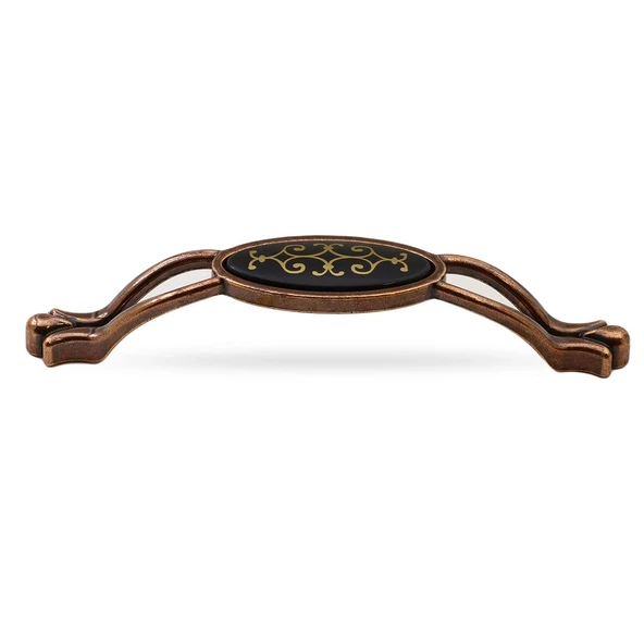 Erdem (128 mm - 12.8 cm) Eskitme Antik Bakır Metal Mobilya Mutfak Dolabı Dolap Kulpu Kulbu Kulpları - 2