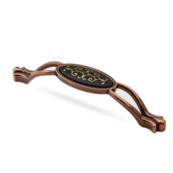 Erdem (128 mm - 12.8 cm) Eskitme Antik Bakır Metal Mobilya Mutfak Dolabı Dolap Kulpu Kulbu Kulpları - 5