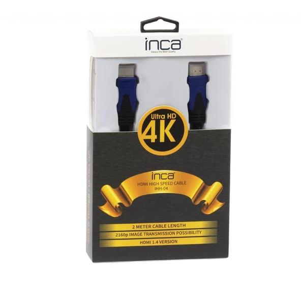 Inca Ihh-04 Hdmı To Hdmı 1.8 Metre 1.4 3D Altın Uçlu Bilisterli - 2