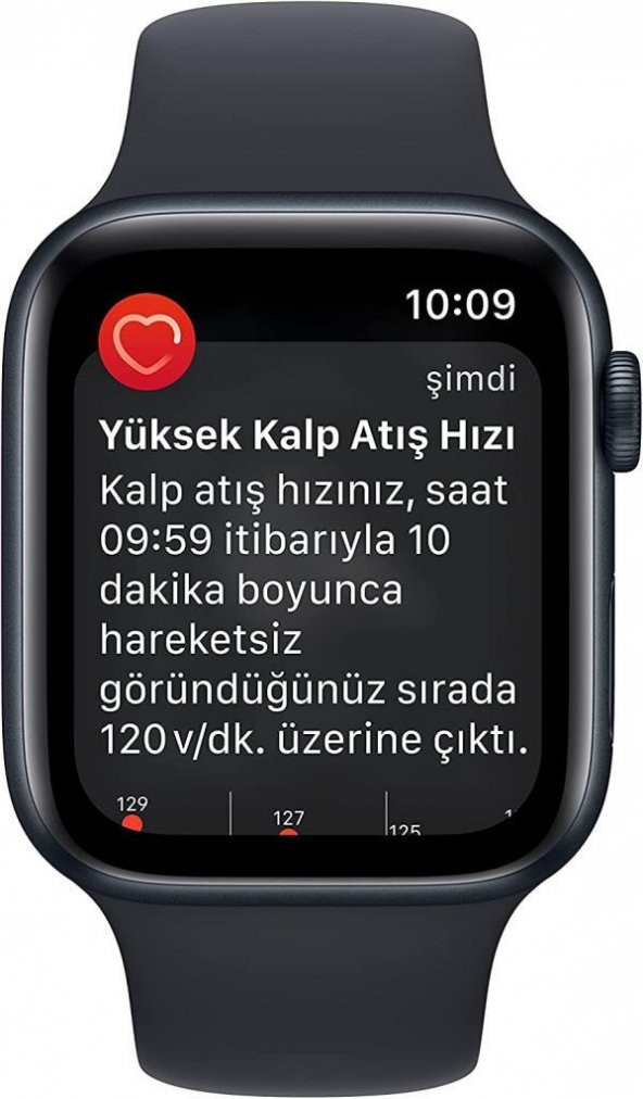 Apple Watch SE 2 GPS 40mm Gece Yarısı Alüminyum Kasa ve Spor Kordon Akıllı Saat - 4