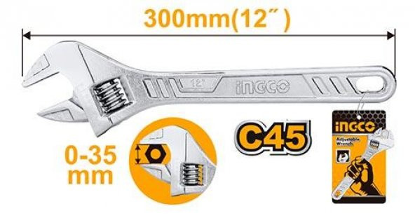 İngco Kurbağacık Anahtar 300mm HADW131122