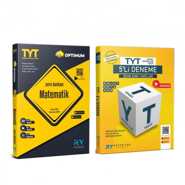 Referans Yayınları TYT Matematik Soru Bankası ve Deneme Seti Kitap