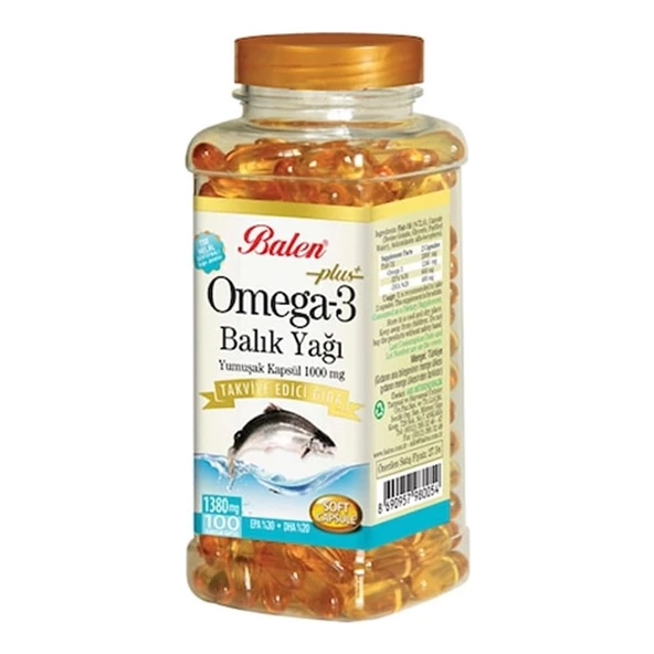 Balen Omega 3 Balık Yağı Yumuşak Kapsül 1380 Mg* 100 Kapsül