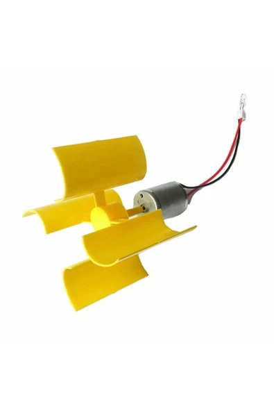 Mini Rüzgar Gülü Jeneratörü Motor Türbin Kanatlı Led Göstergeli