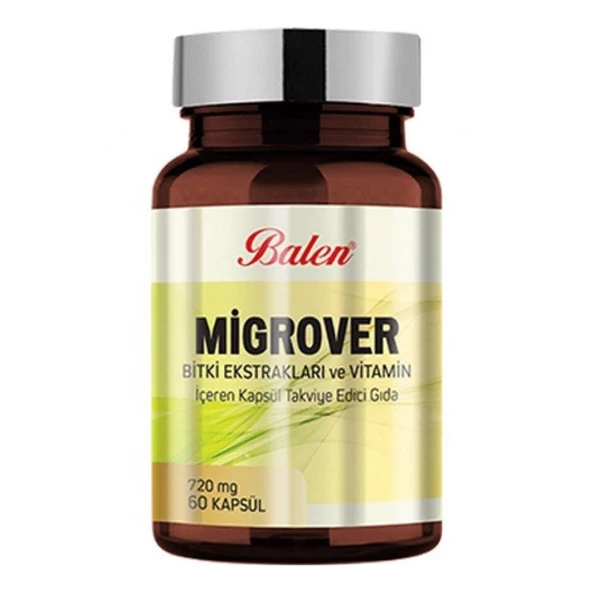 Balen Migrover Bitki Ekstrakları Ve Vitamin İçeren Kapsül 720Mg 60 Kapsül