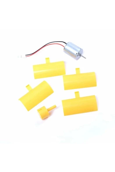 Mini Rüzgar Gülü Jeneratörü Motor Türbin Kanatlı Led Göstergeli - Resim 7