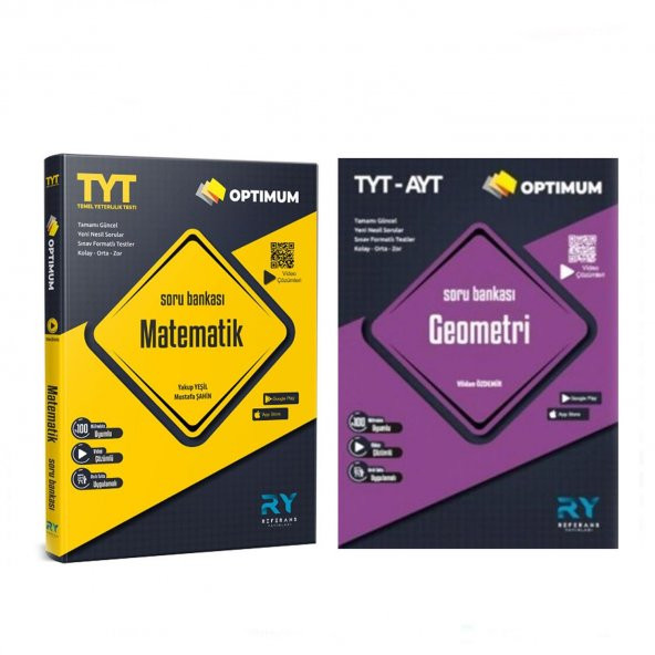 Referans Yayınları TYT Matematik ve TYT AYT Geometri Soru Bankası Seti 2 Kitap