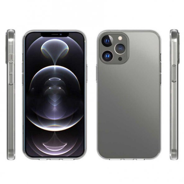 İphone 14 Pro Şeffaf Korumalı Tıpalı Silikon Kapak-Kılıf - Resim 6