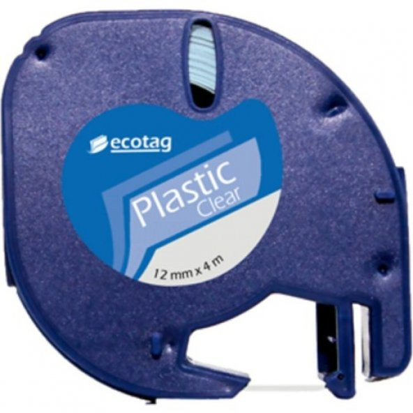 ECOTAGPLUS Dymo Letratag Muadili Thermal Plastik Şerit Etiket Şeffaf 10lu Eco Paket - 2