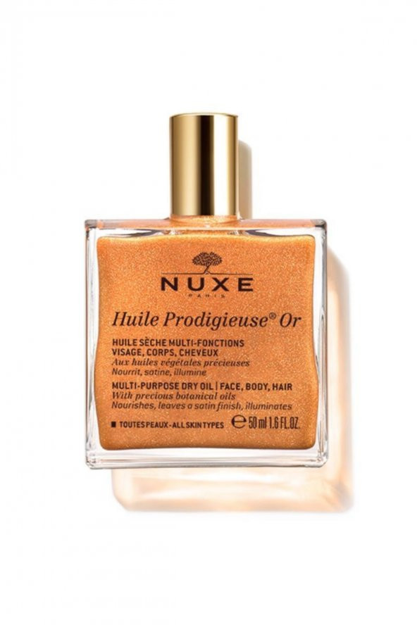 Nuxe Huile Prodigieuse Or - Altın Parıltılı Çok Amaçlı Kuru Yağ (Yüz, Vücut, Saçlar) 50 ml