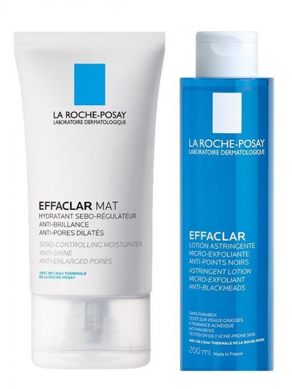 La Roche Posay La Roche Posay Effaclar Mat 40 ml - Effaclar Yağlı Ciltler için Mikro Soyucu Tonik 200 ml