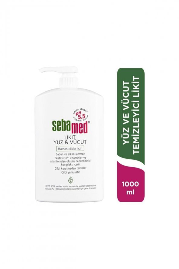 Sebamed Likit Yüz & Vücut Temizleyici 1000 Ml