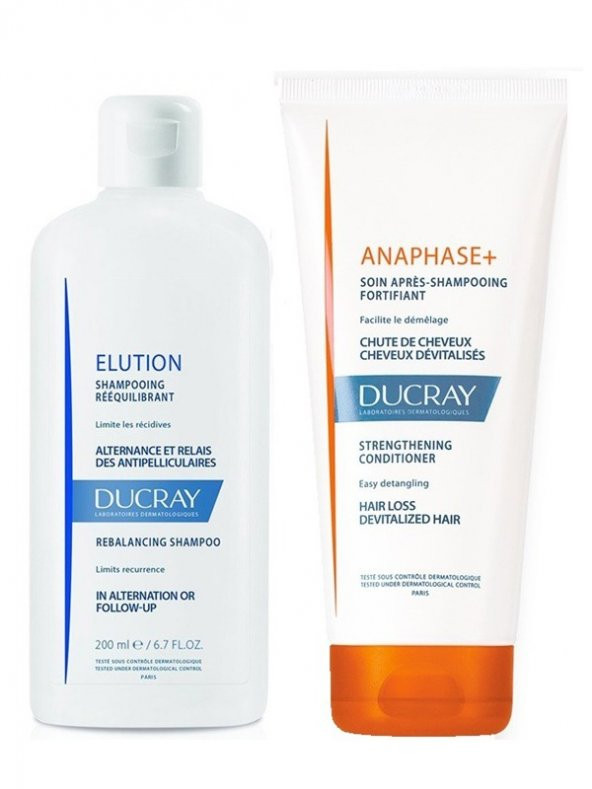 Ducray Ducray Anaphase Plus Dökülme Karşıtı Şampuan 400 ml - Anaphase Besleyici Saç Bakım Kremi 200 ml