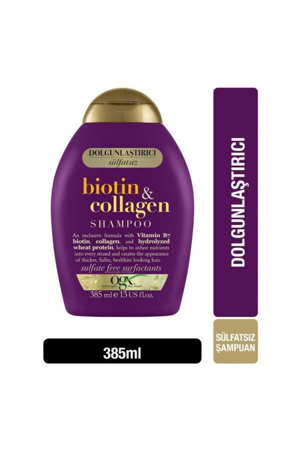 OGX Biotin & Collagen Full Dolgunlaştırıcı Ve Uzatıcı Şampuan 385 Ml