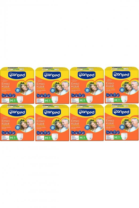 Canped Orta Boy Hasta Bezi ( M ) 9 'lu Emici Külot X 8 Adet ürün görseli