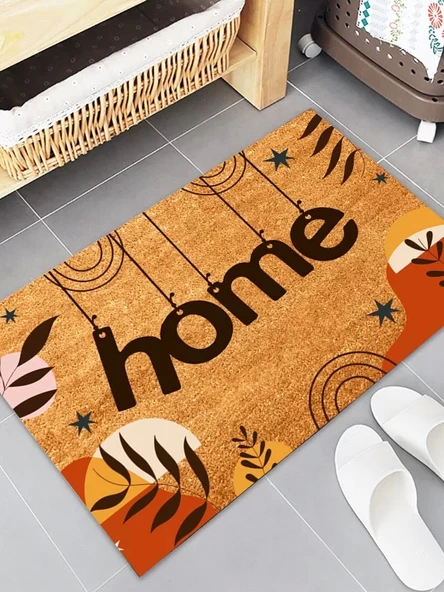 Esnature Home Bohem Temalı Dağ ve Yaprak Desenli Kapı Önü Paspası 45x70 Cm - 2