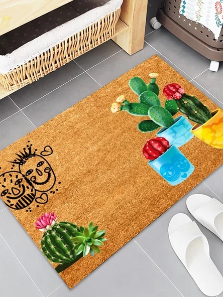 Esnature Kaktüs Desenli Kapı Önü Paspası 45x70 Cm - 2