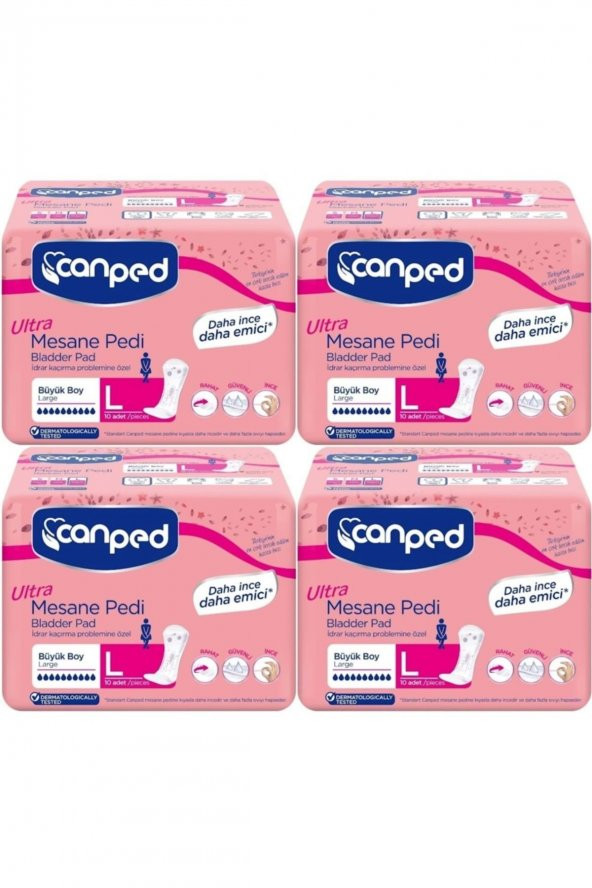 Canped Mesane Pedi Ultra Large-Büyük 4 Lü Set (İç Adet 40)
