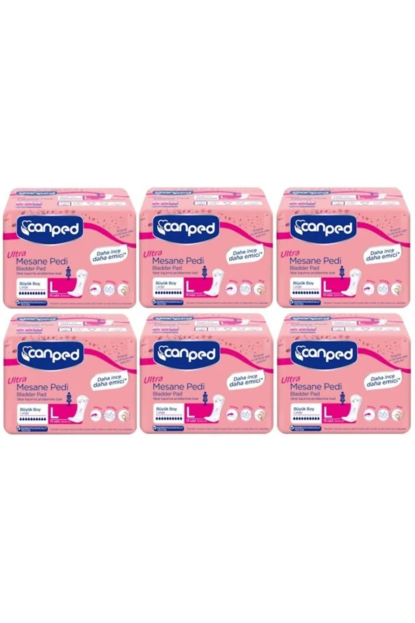 Canped Mesane Pedi Ultra Large-büyük 6 Lı Set (iç Adet 60)