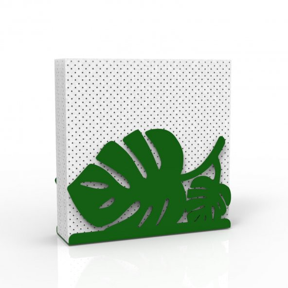 PALMİYE YAPRAĞI TEMALI METAL PEÇETELİK YEŞİL