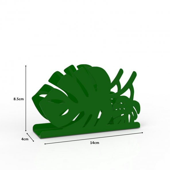 PALMİYE YAPRAĞI TEMALI METAL PEÇETELİK YEŞİL - 2
