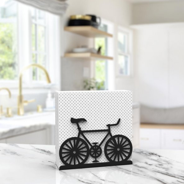 BİSİKLET TEMALI METAL PEÇETELİK BLACK - 3