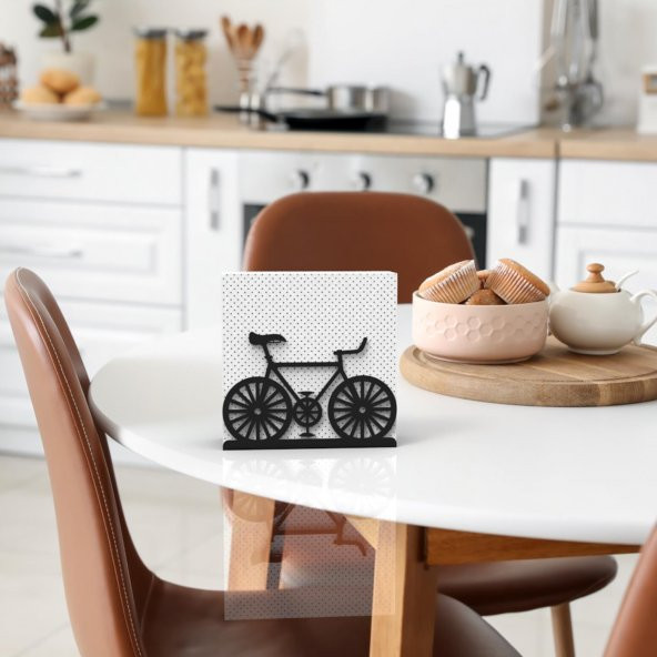 BİSİKLET TEMALI METAL PEÇETELİK BLACK - 4