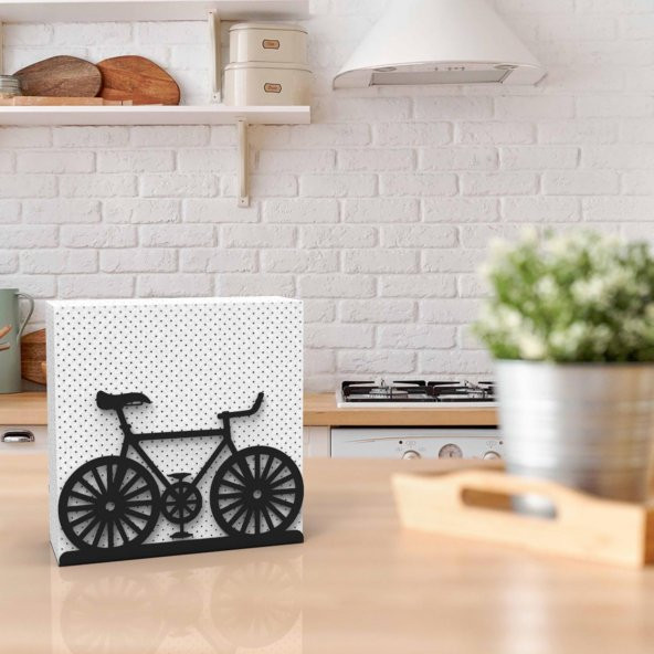 BİSİKLET TEMALI METAL PEÇETELİK BLACK - 6