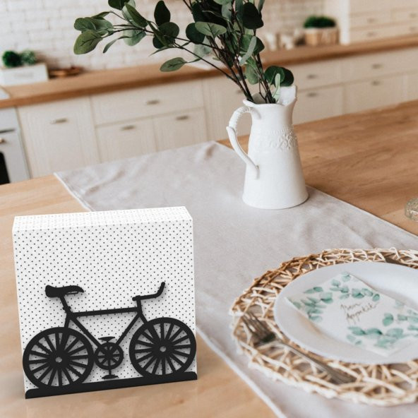 BİSİKLET TEMALI METAL PEÇETELİK BLACK - 7